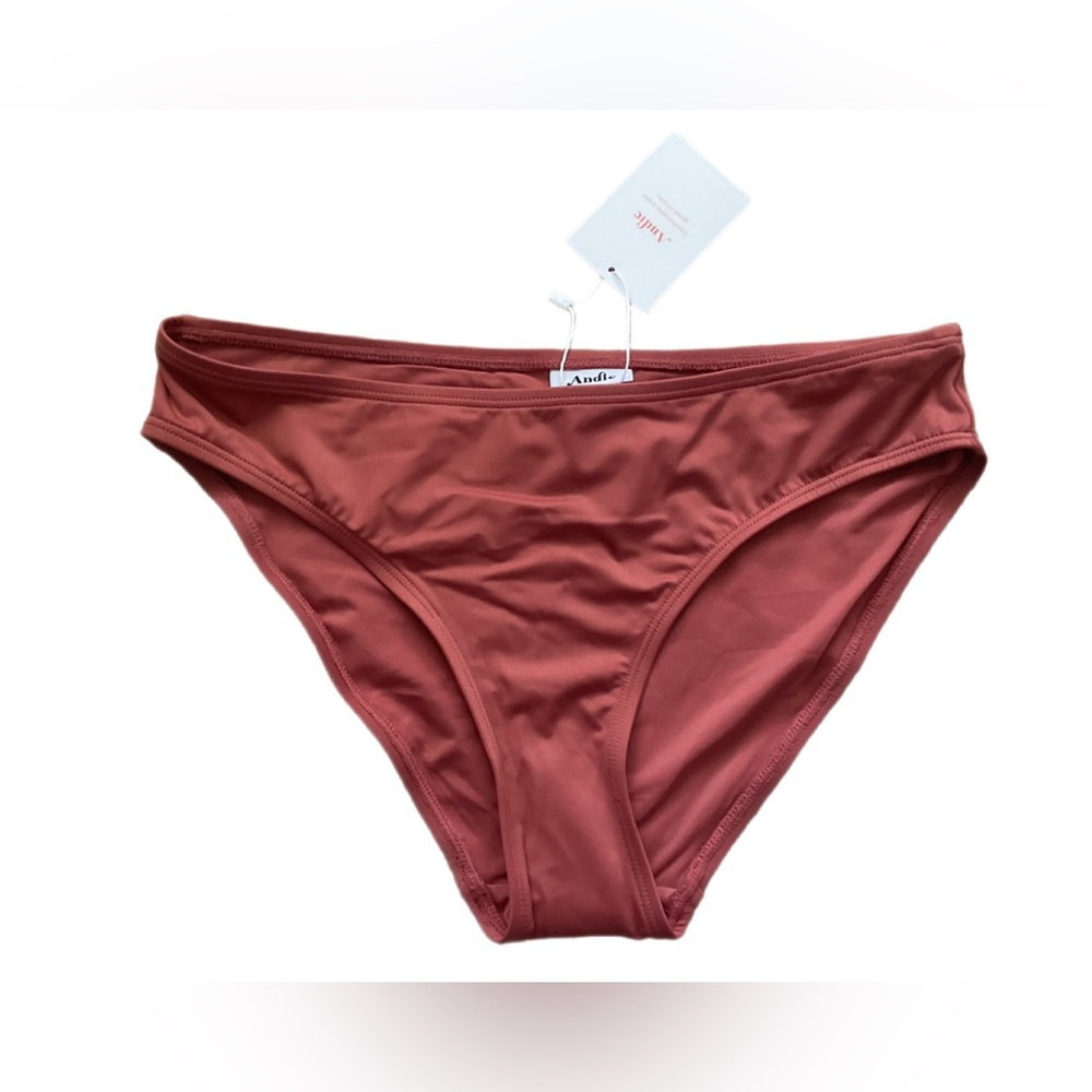 Andie Swim The Bikini Bottom in Clay Size Medium NWT